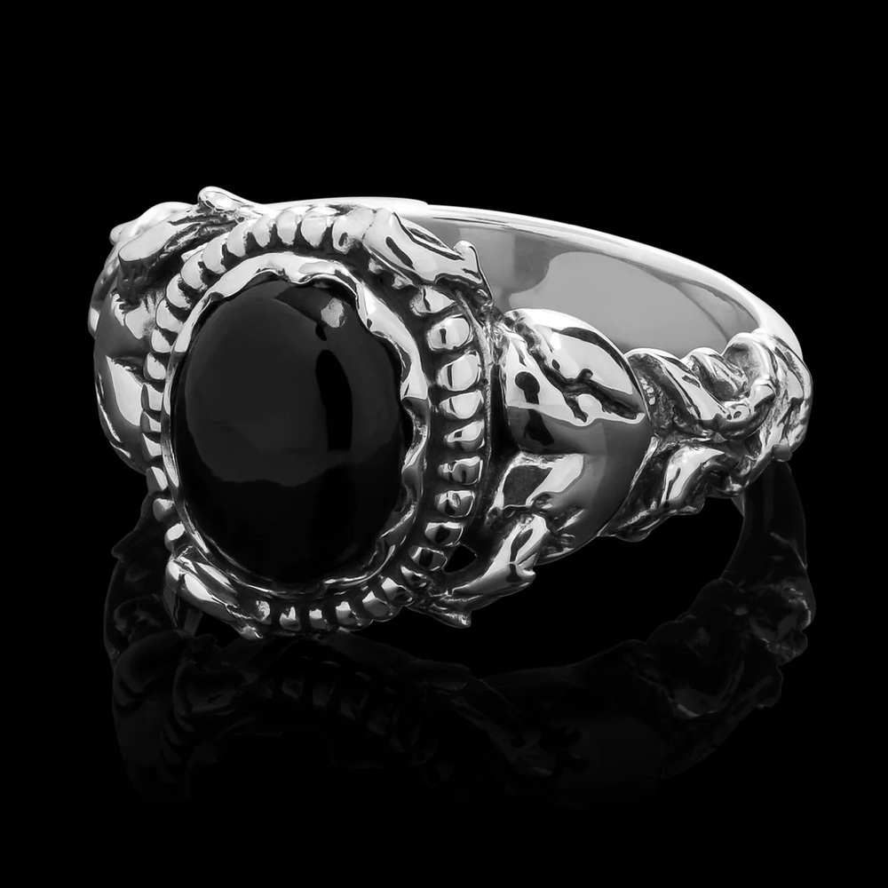 Etah Love Hellcat x Onyx in Sterling Silver Ring